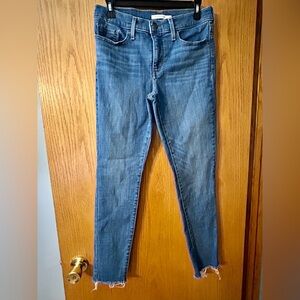 Levi's Blue 311 Shaping Skinny Jeans with Subtle Fading